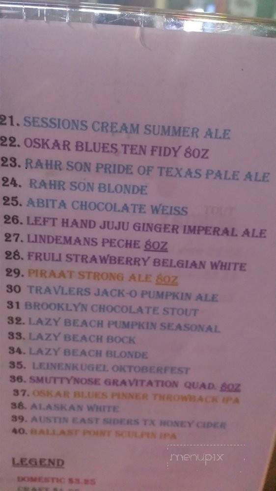 Tapology Texas Pub - Corpus Christi, TX menu_pic