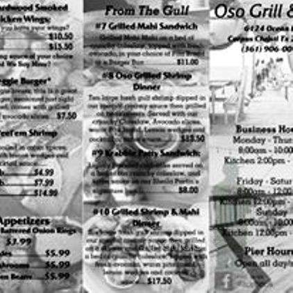 Oso Fishing Pier - Corpus Christi, TX menu_pic