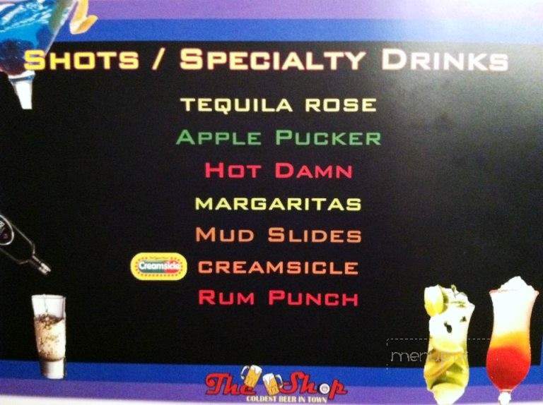 The Shop - Idaho Falls, ID menu_pic