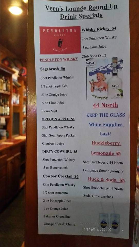 Vern's Lounge - Caldwell, ID menu_pic