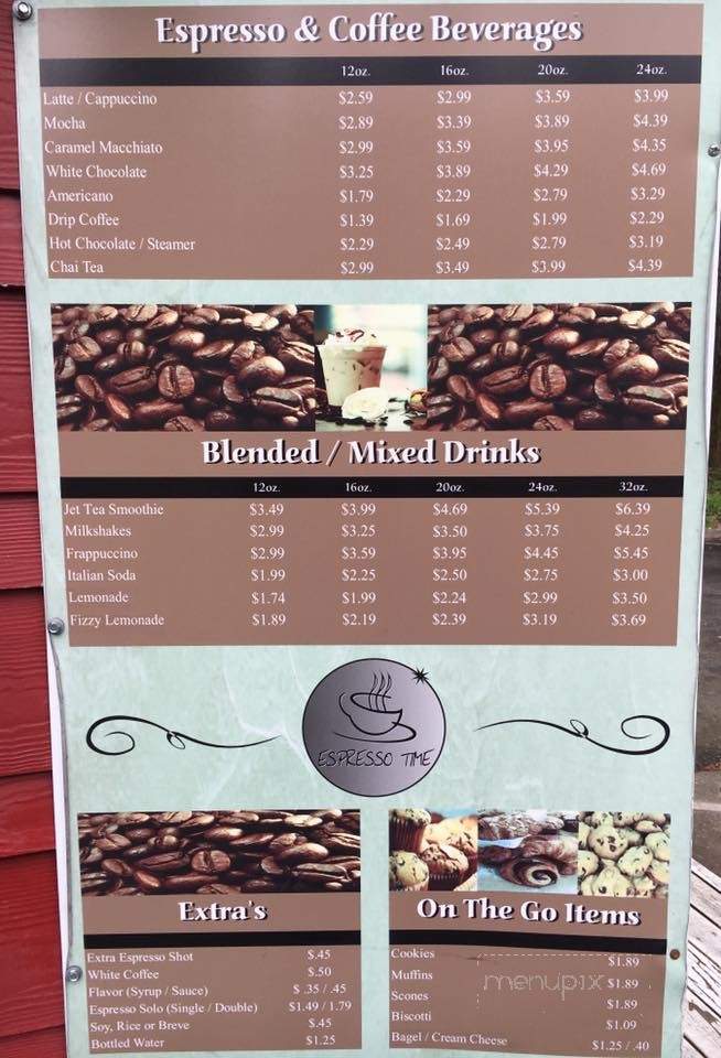 Espresso Time - Renton, WA menu_pic
