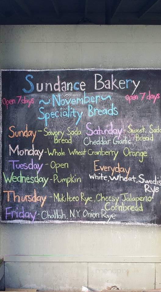 Sundance Bakery - Langley, WA menu_pic