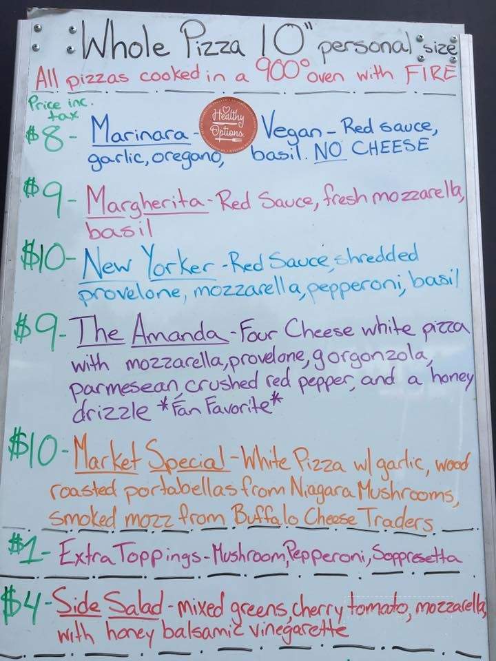 O.G. Wood Fire Pizza Truck - Buffalo, NY menu_pic