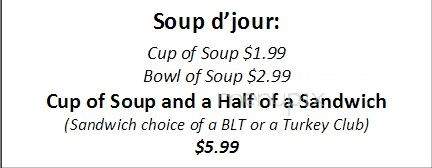 Lion's Den Coffee Bar - Fishertown, PA menu_pic