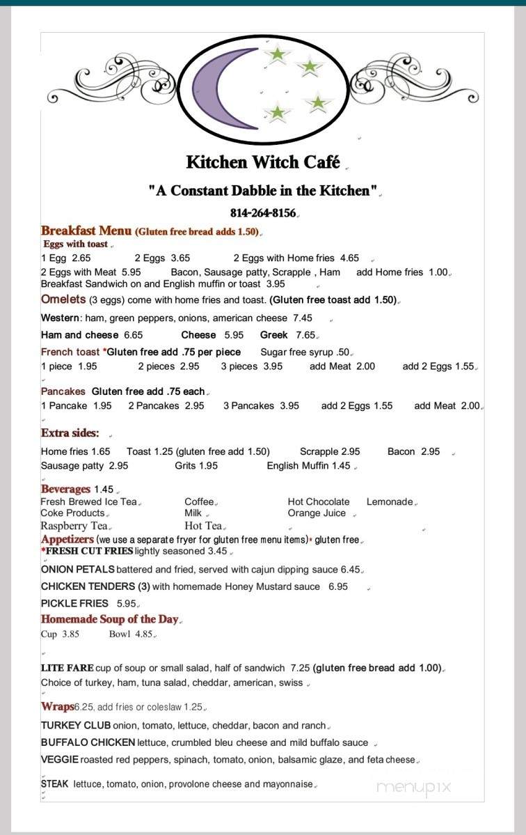 Kitchen Witch Cafe - Howard, PA menu_pic
