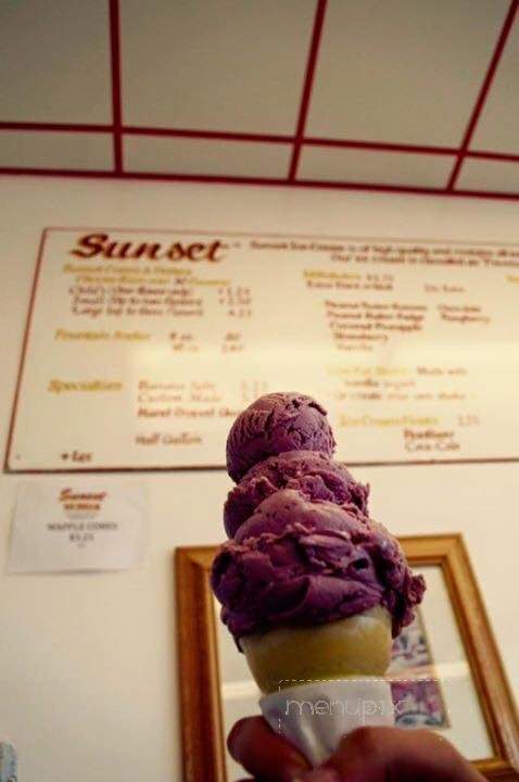Sunset Ice Cream Parlor - Williamsport, PA menu_pic