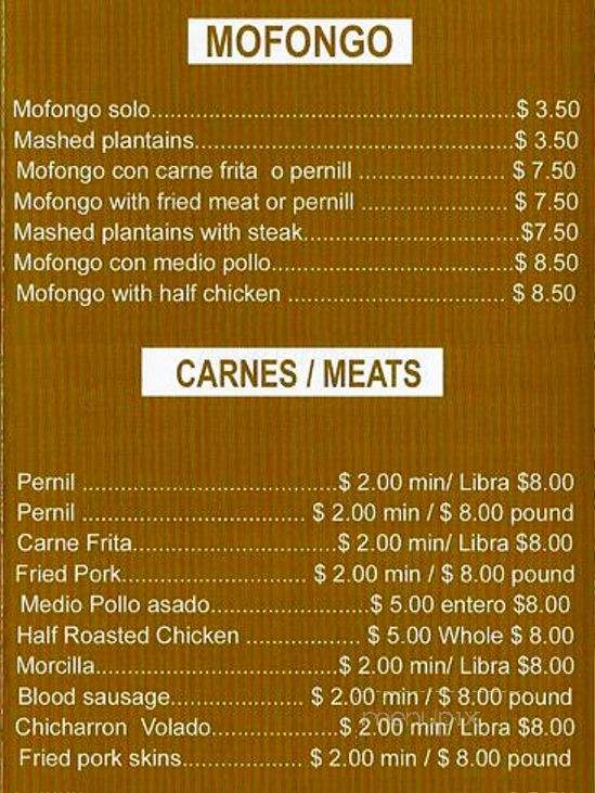 Sanchez Restaurant - Philadelphia, PA menu_pic