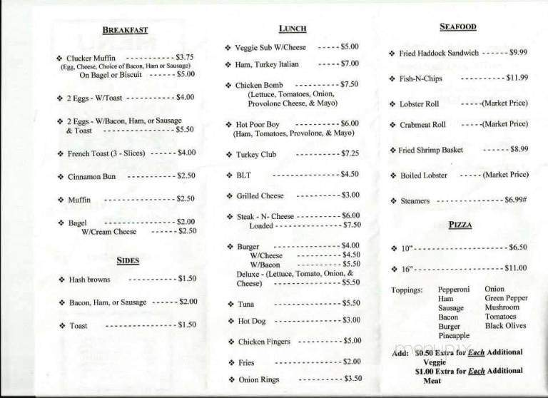 Osier's Wharf - South Bristol, ME menu_pic