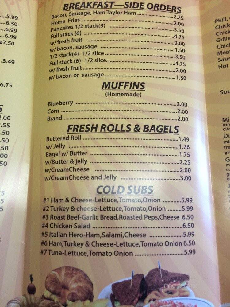 Top Notch - North Bergen, NJ menu_pic