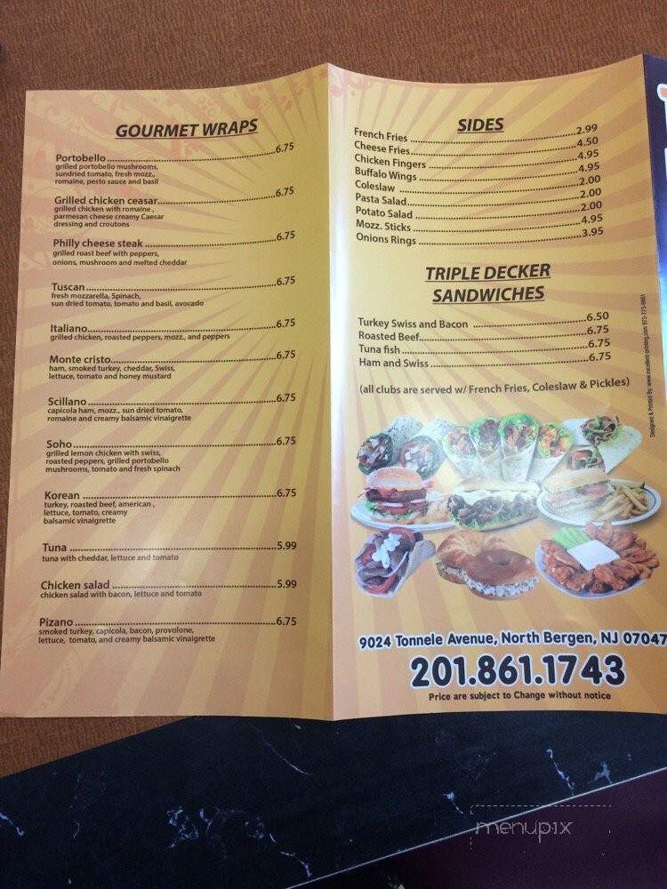 Top Notch - North Bergen, NJ menu_pic