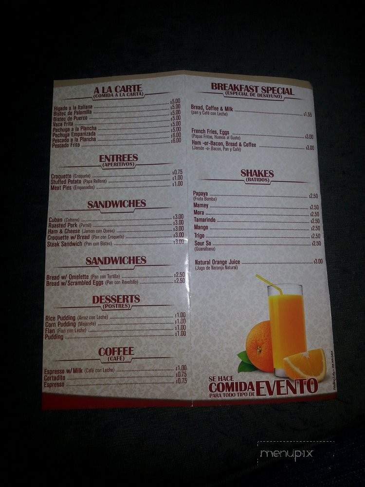 El Carretero - Union City, NJ menu_pic