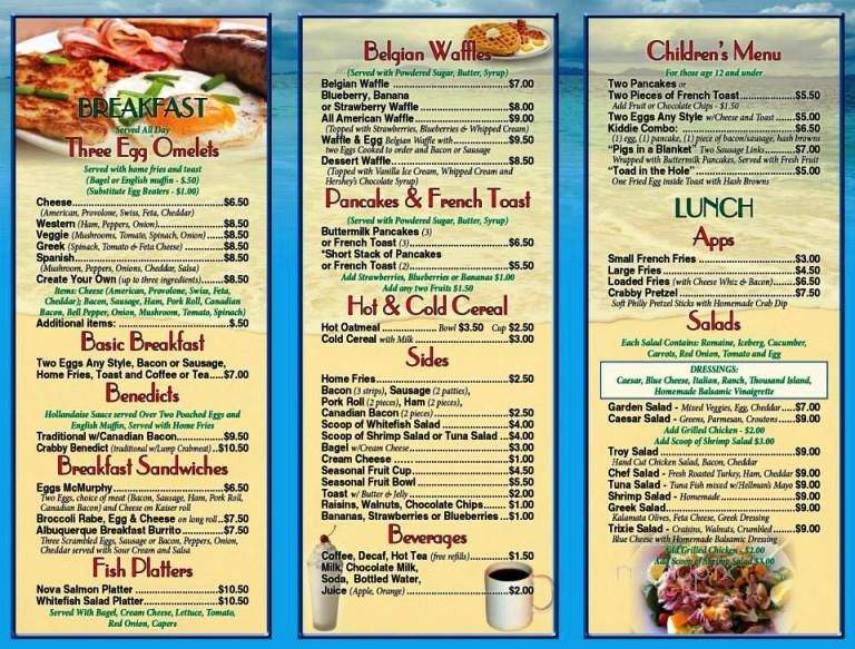 Trixie's Cafe - Longport, NJ menu_pic