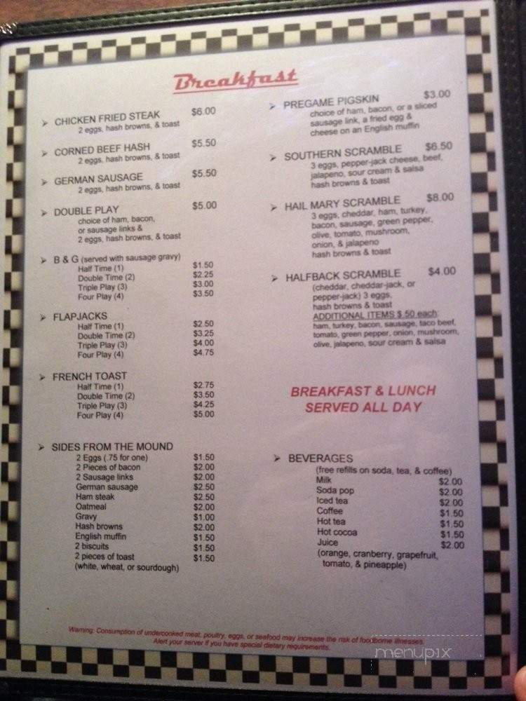 Halftime Bar and Grill - Salem, OR menu_pic