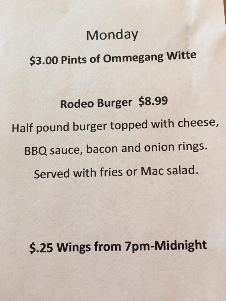 Pour House - Hamburg, NY menu_pic