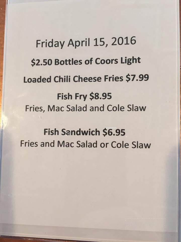 Pour House - Hamburg, NY menu_pic