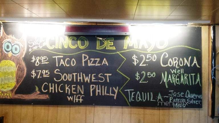 Owl's Nest - Saegertown, PA menu_pic