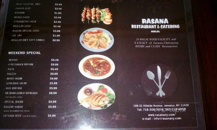 Rasana Restaurant and Catering - Jamaica, NY menu_pic