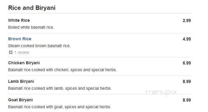 Biryani House - Hicksville, NY menu_pic