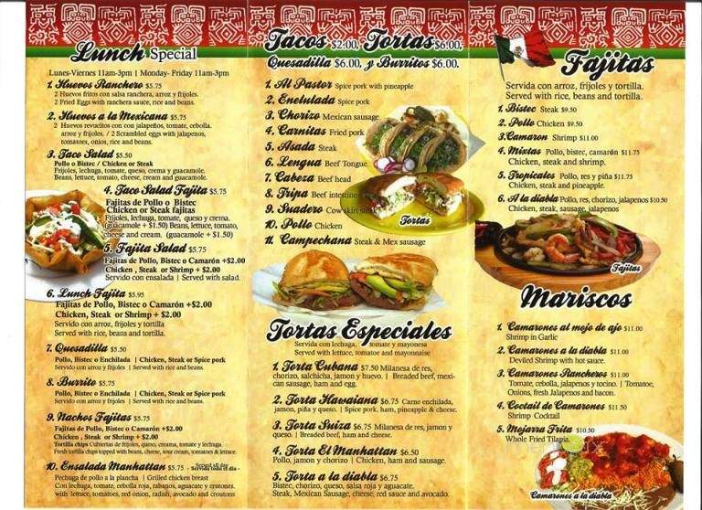 Taqueria El Manhattan - Lancaster, SC menu_pic