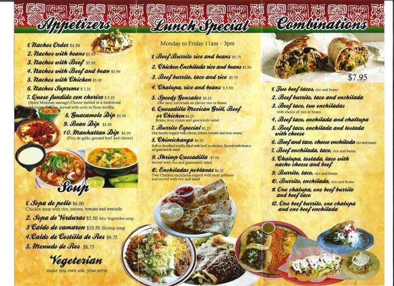 Taqueria El Manhattan - Lancaster, SC menu_pic