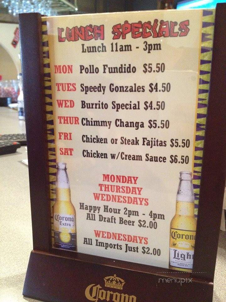 Taqueria El Manhattan - Lancaster, SC menu_pic