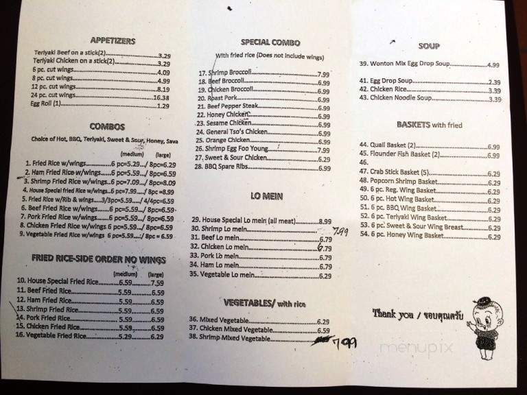 Chinese Cuisine and Thai Food - Sumter, SC menu_pic