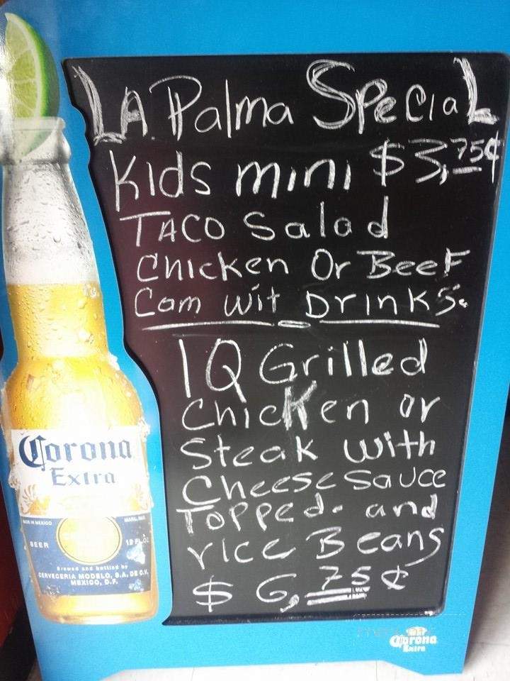 La Palma Mexican Restaurant - Pelzer, SC menu_pic