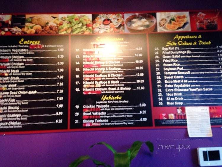Shiawese Hibachi & Sushi - Leesburg, GA menu_pic