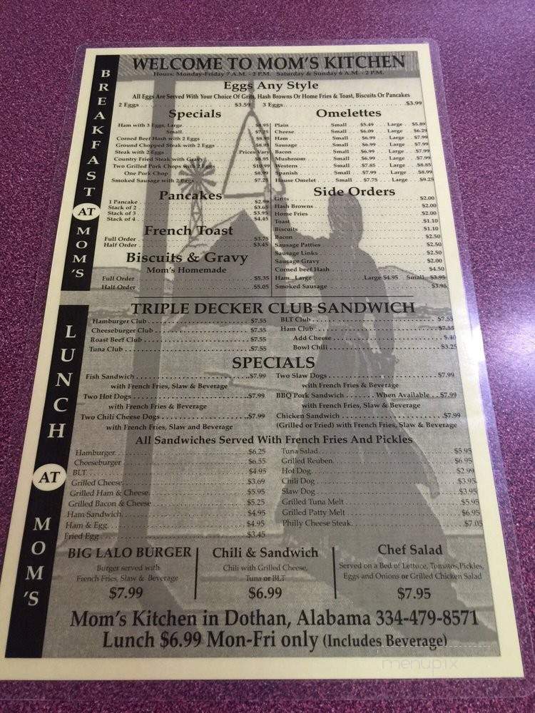 Mom's Kitchen - Dothan, AL menu_pic