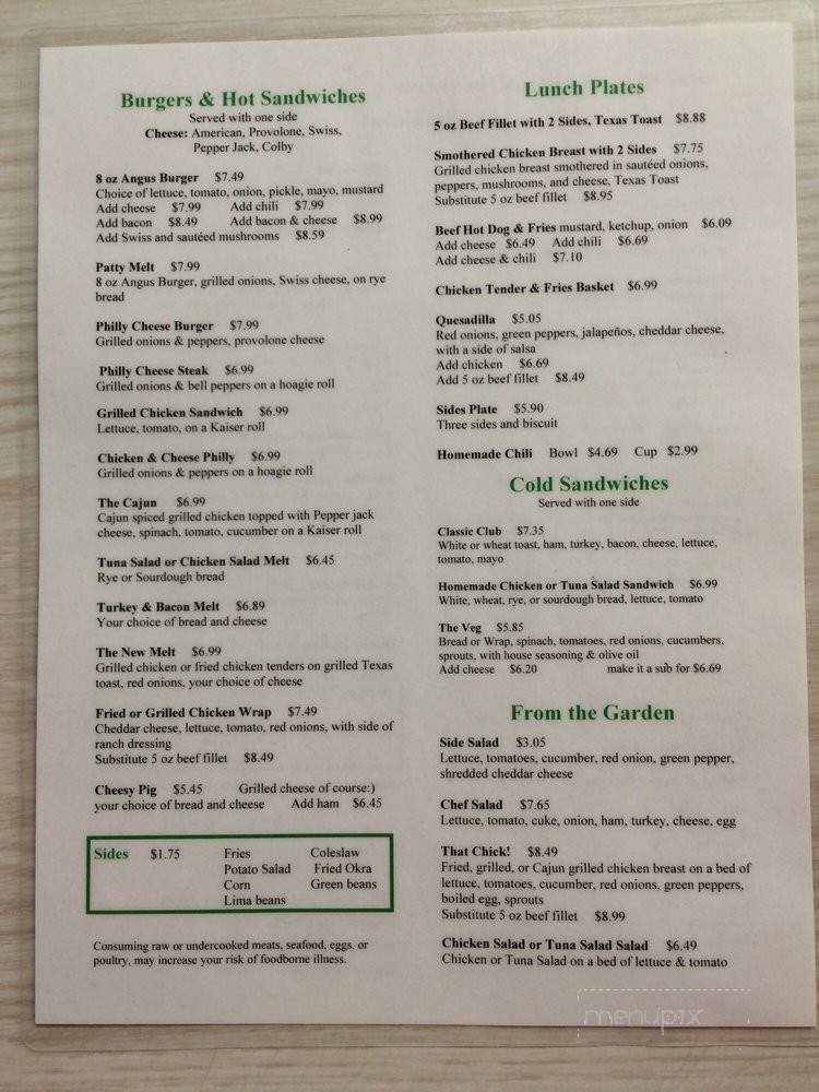 16th Avenue Diner - Gainesville, FL menu_pic