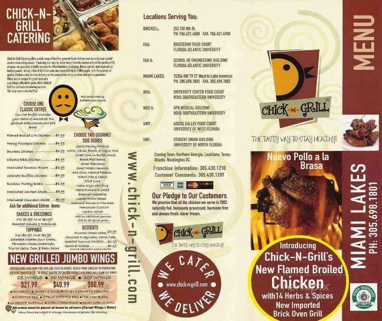 Chick-N-Grill - Miami Lakes, FL menu_pic