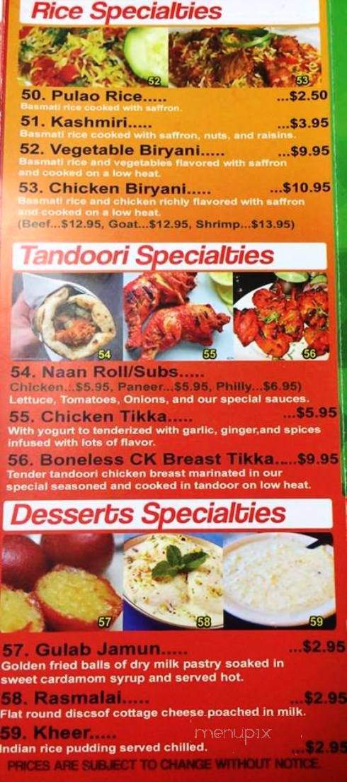 Saalan Restaurant - Lauderhill, FL menu_pic