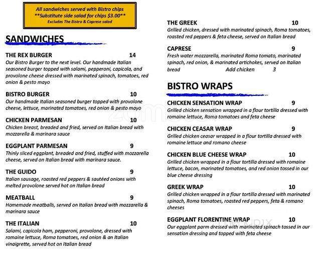 BistroItalia - Tampa, FL menu_pic