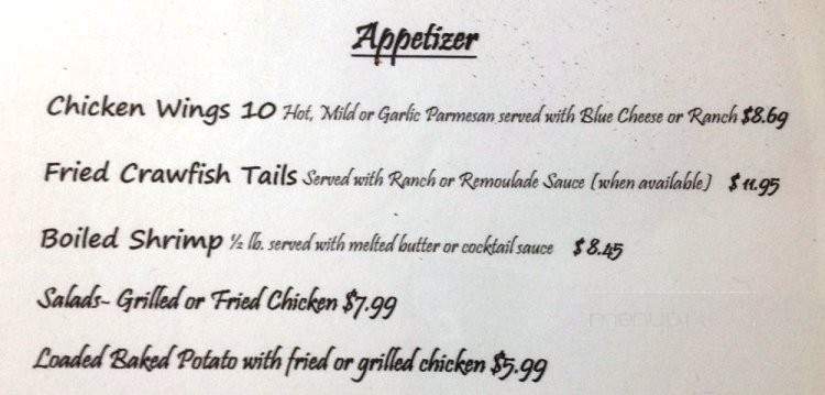 Williams' Fish House - Burnsville, MS menu_pic