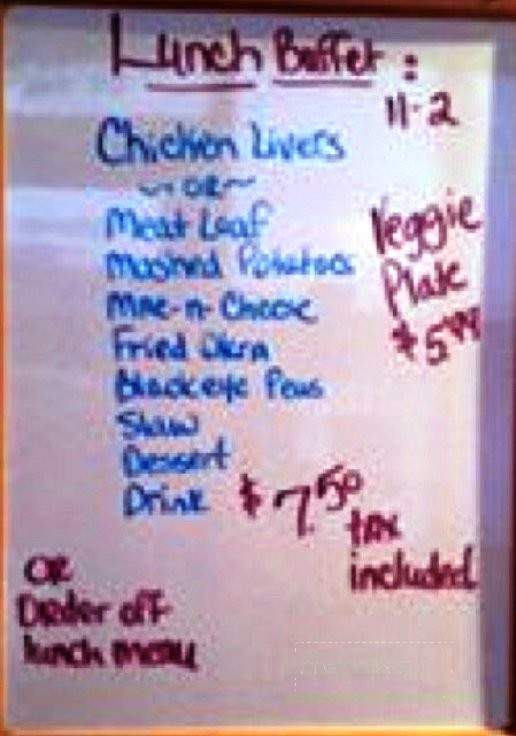 Williams' Fish House - Burnsville, MS menu_pic