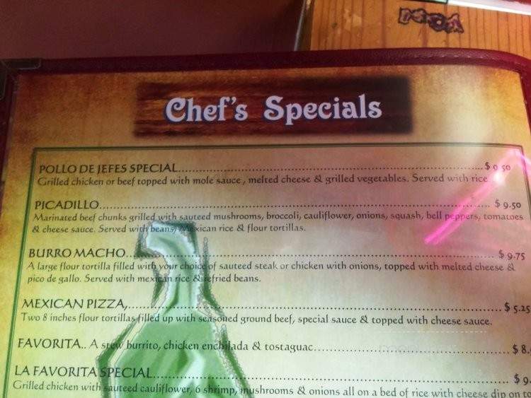 El Mariachi Mexican Grill - Middlesboro, KY menu_pic