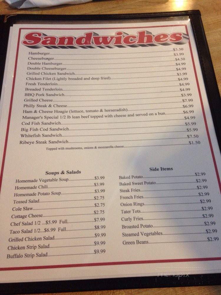 Marcy's - Leopold, IN menu_pic