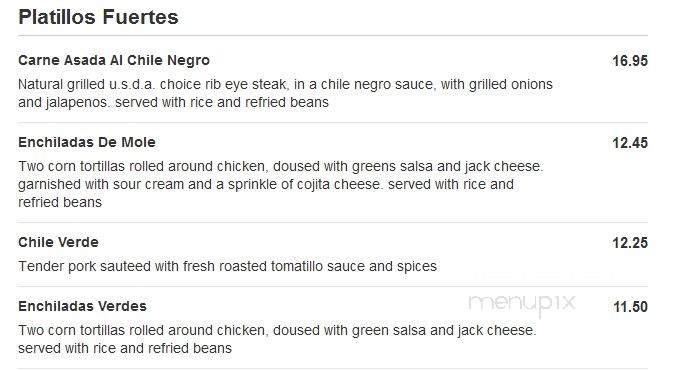 La Hacienda Mexicant Restaurant - Mount Vernon, KY menu_pic