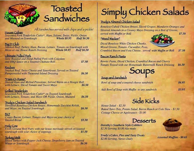 Everett's Place - Winchester, IN menu_pic