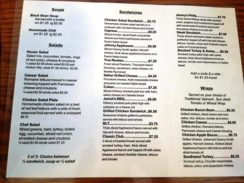The Sandwich Joint - Huntington, WV menu_pic