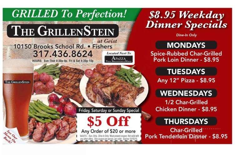 The Grillenstein - Fishers, IN menu_pic