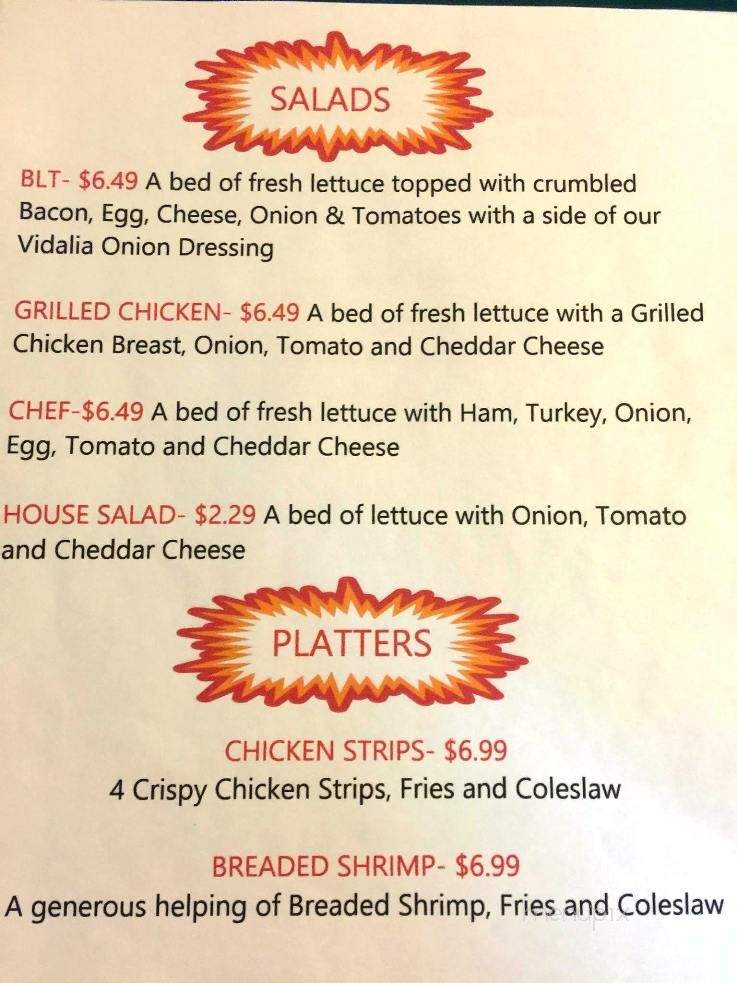 Deano's Diner - Ashley, IN menu_pic
