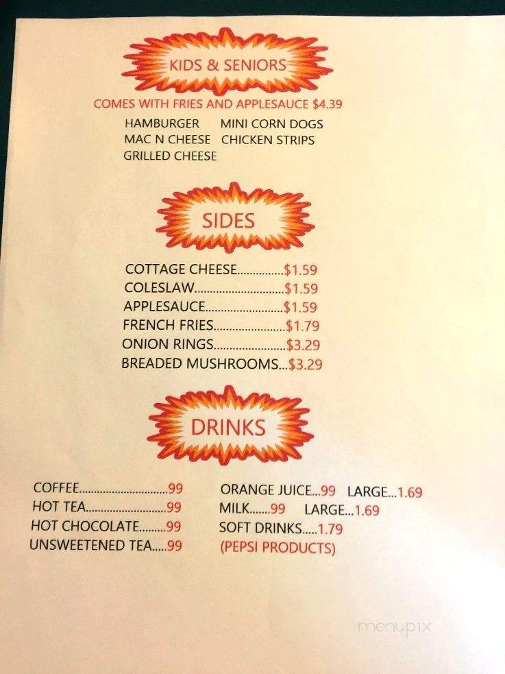 Deano's Diner - Ashley, IN menu_pic
