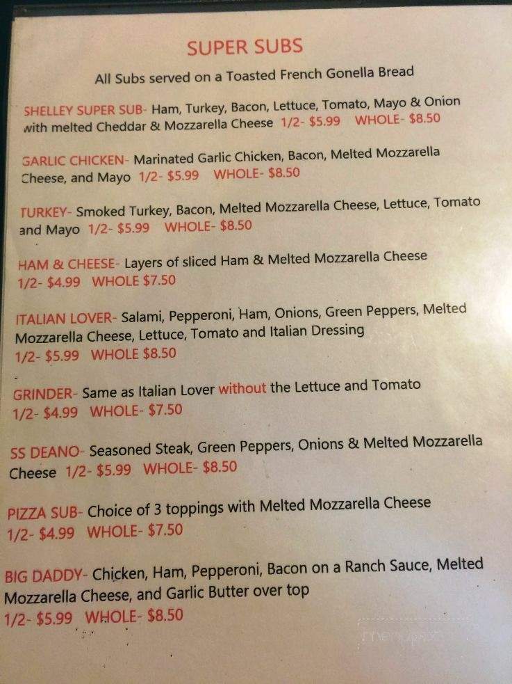 Deano's Diner - Ashley, IN menu_pic