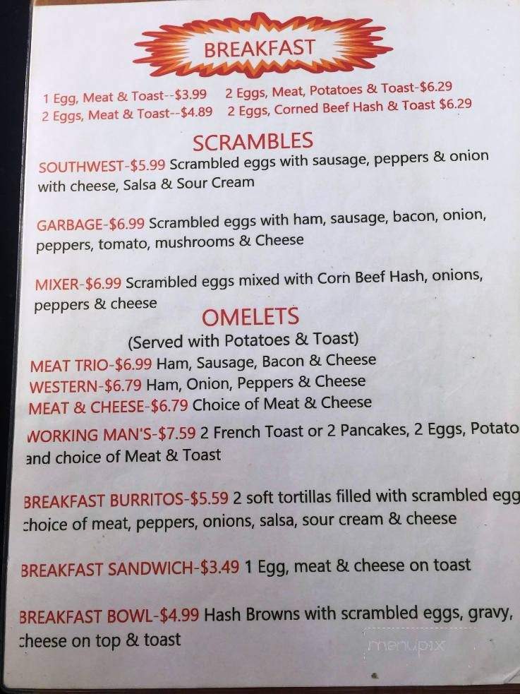 Deano's Diner - Ashley, IN menu_pic