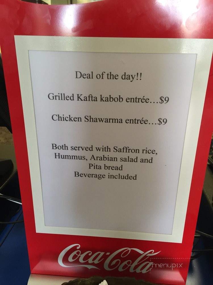 Oasis Cafe - Evansville, IN menu_pic