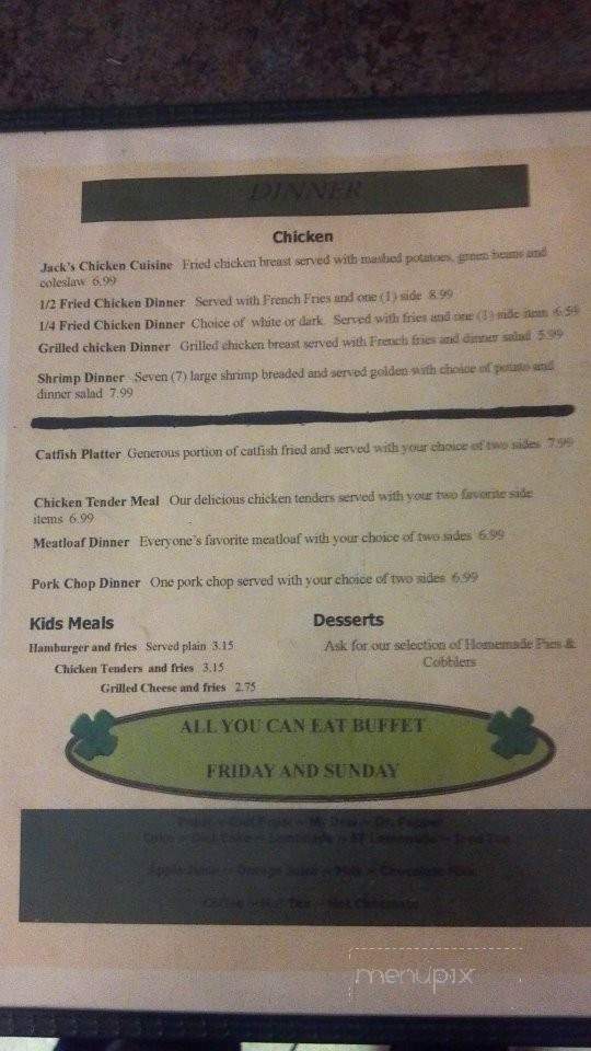 Farris Family Restaurant - Mc Leansboro, IL menu_pic