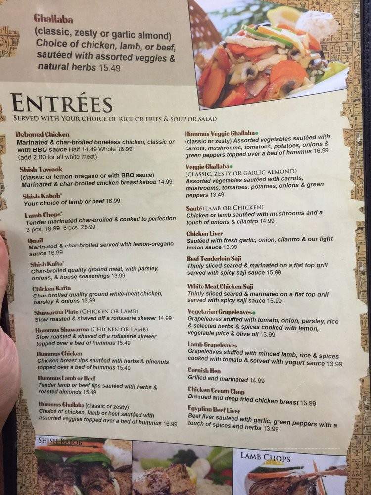 Cleopatra Mediterranean Grill 2 - Chesterfield, MI menu_pic