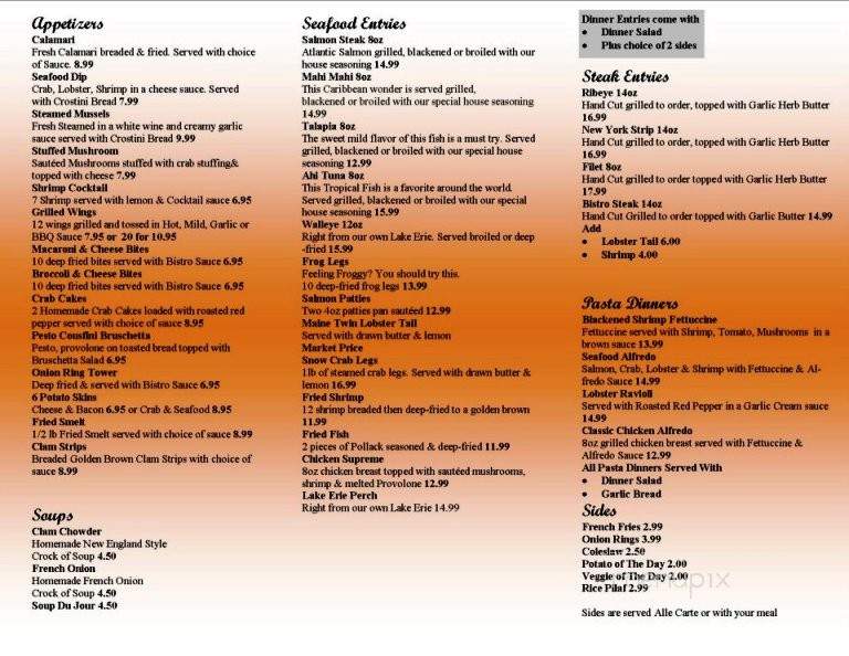 Big Catch Seafood House - Toledo, OH menu_pic