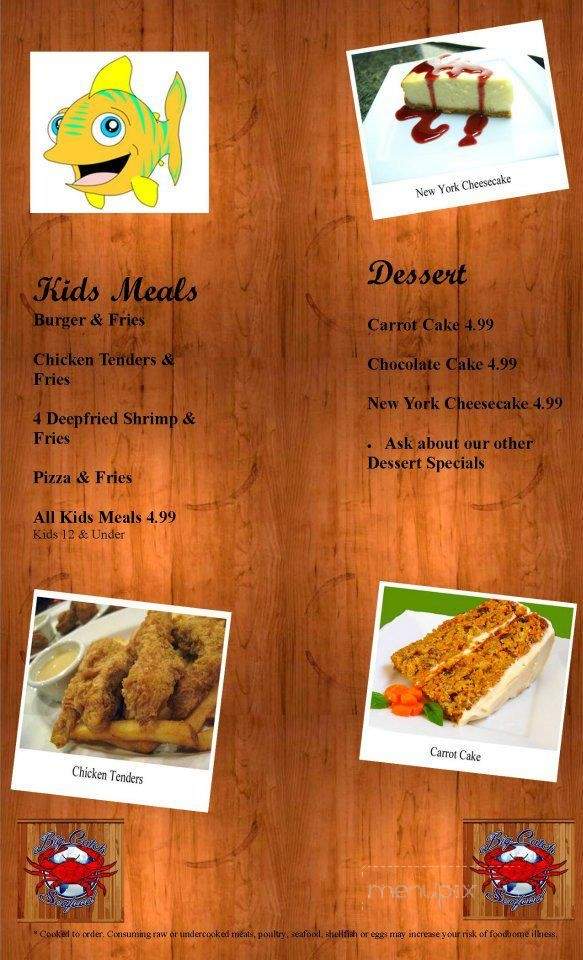 Big Catch Seafood House - Toledo, OH menu_pic